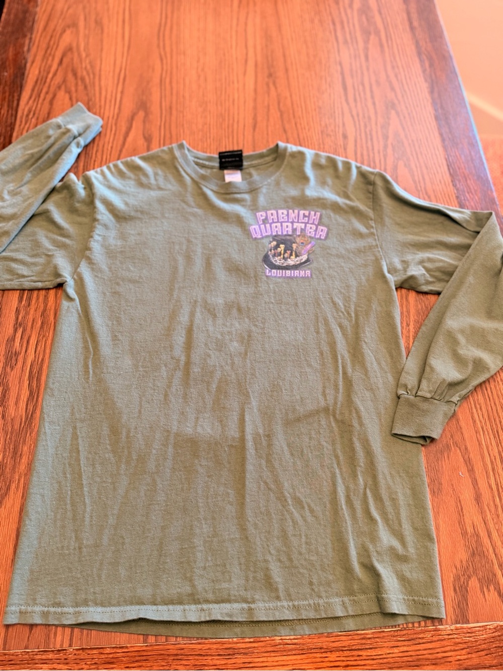 Harley-Davidson Olive Green Long Sleeve Tee with Punch Quarter Graphic